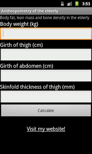 Anthropometry of the elderly