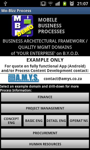 Mobile Business Process Demo