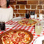 That's Meatlover's pizza in the middle... and what's the pizza at the top? Oh yes, and PeiLi in the corner =)