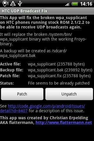 HTC UDP Broadcast Fix