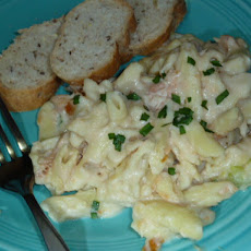 Penne with Smoked Salmon and Horseradish Sauce