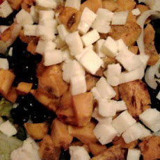 Low-cal Black & Orange Salad w/Raspberry Vinaigrette (shown pre-dressing)