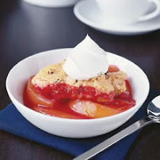 Warm Peach Berry Cobbler