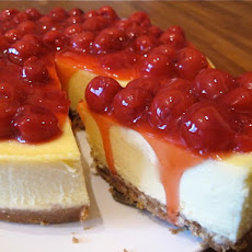 White Chocolate Cheesecake with Cherry Topping