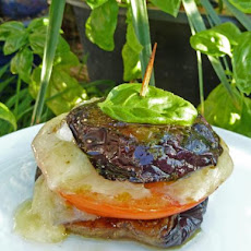 Eggplant Sandwiches W/ Goat Cheese, Tomato, & Basil