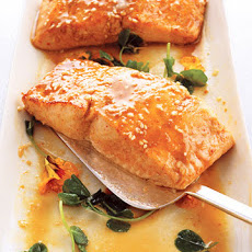 Wasabi Salmon with Miso-Sesame Sauce