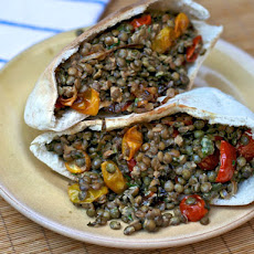 Dinner Tonight: Roasted Tomato Lentil Salad with Crispy Shallots