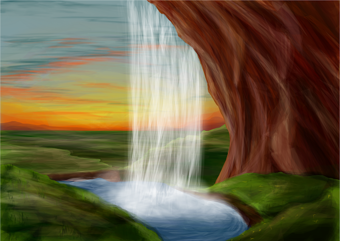 Behind the Falls