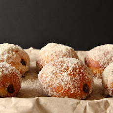 Chocolate Cream Filled Vanilla Sugar Doughnuts