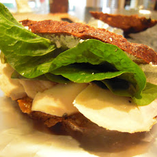 Chicken, Goat Cheese & Chutney on Pumpernickel