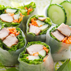 Garlic Chicken Spring Rolls