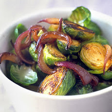 Brussels Sprouts with Vinegar-Glazed Red Onions