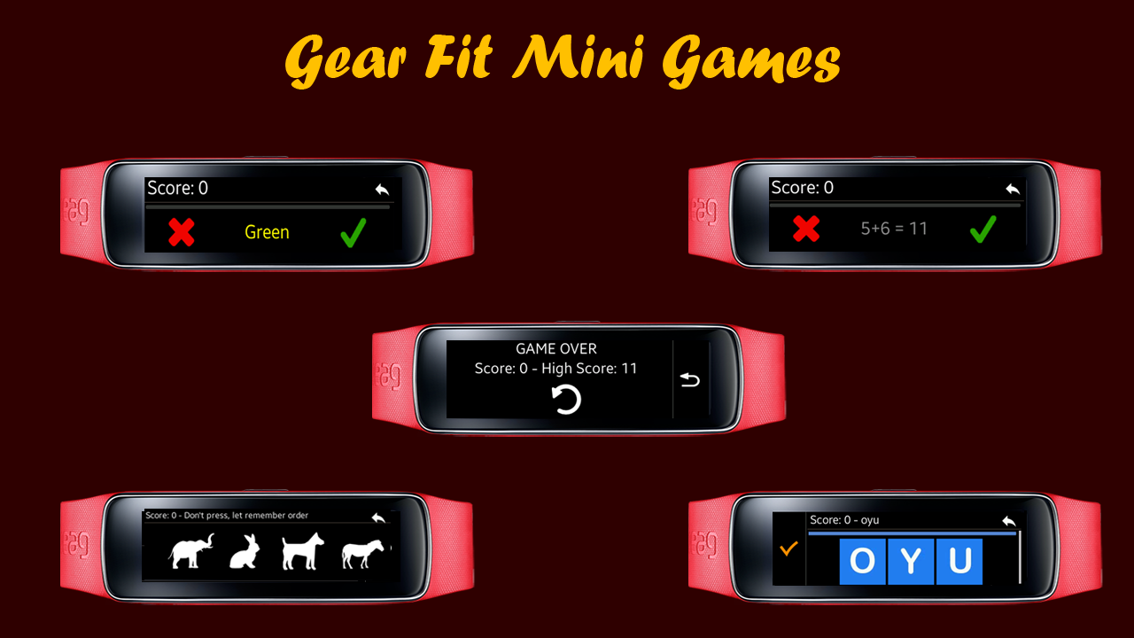 Android application Gear Fit Mini Games screenshort