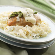 Chicken & Asparagus With Alfredo-blue Cheese Pasta