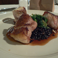 Bacon-Wrapped Monkfish with Beurre Rouge