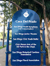 Casa Del Prado Dedication Sign
