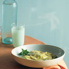 Mint Ravioli Stuffed with Goat Cheese