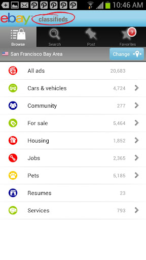 ebay-classifieds for android screenshot