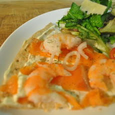Smoked Salmon Pizza With Red Onion and Dill