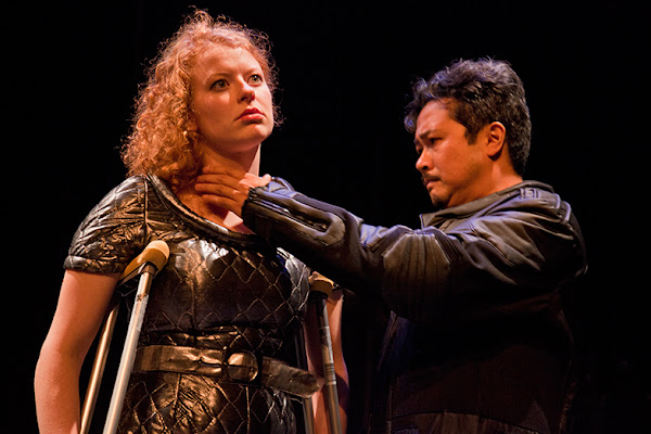 Paula Burrows as the Ginger 5000 and Chris Casillan as the King in "Broken Sex Doll"