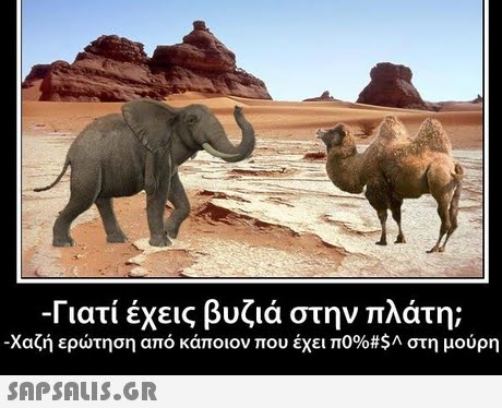 -Γιατί έχεις βυζιά στην πλάτη; -χαζή ερώτηση από κάποιον που έχει π0%#$^ στη μούρη 
