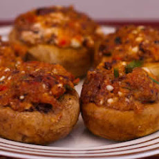 Stuffed Mushrooms Recipe with Feta Cheese and Kalamata Olives