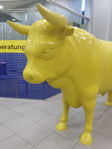 Yellow Bull Statue
