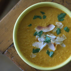 Roasted Carrot Red Curry Soup