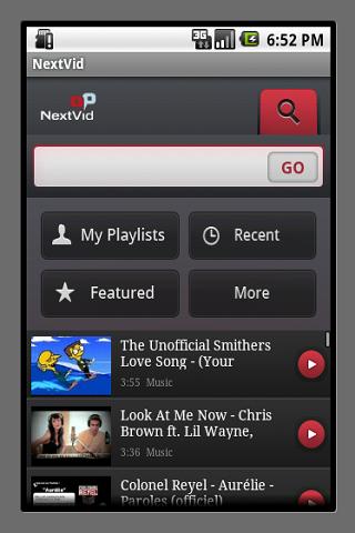 NextVid - YouTube player