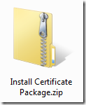 Install Certificate Package