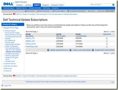 Dell Technical Updates Subscription
