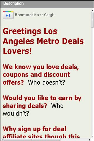 Deals LA Earn Rewards Cash