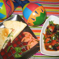 Quesadillas and Black Bean Pico De Gallo