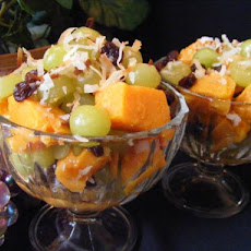 Sweet Potato Salad With Toasted Coconut and Grapes