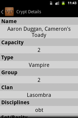 VampiDroid - VTES Cards