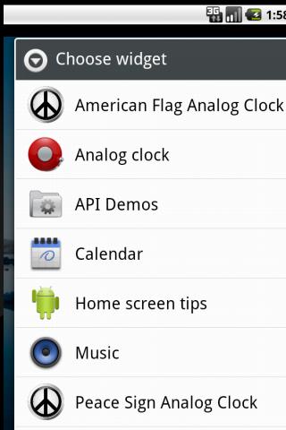 Peace Symbol Clock Widget