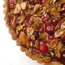 Cranberry, Caramel and Almond Tart