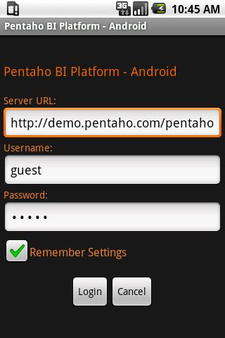 Pentaho BI - Android Console