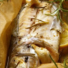 Loup De Mer En Papillote (Baked Sea Bass Wrapped in Paper)