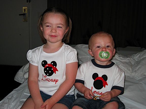 Lindsay and Logan matching their clothes