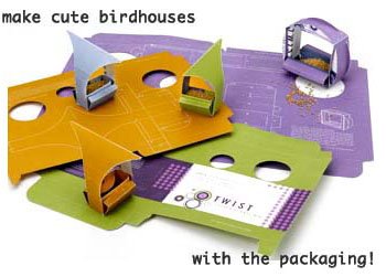 パッケージが鳥小屋になるECOスポンジセット。