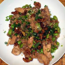 Brown Rice and Chicken Stir-Fry with Edamame and Walnuts