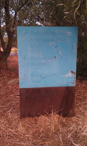 Butterflies, Birds & Bridges Walk Trail Sign