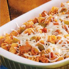 Sausage Spaghetti Spirals