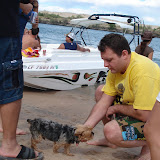 Eric with a dog