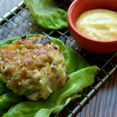 Crab Cakes with Fennel, Scallions and Green Apple