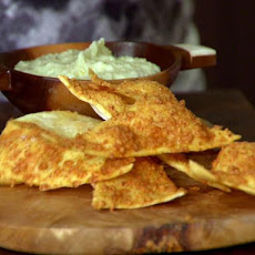 Roasted Garlic-Asiago Dip with Homemade Crackers