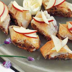 Pear, Onion, and Dry Jack Cheese Strudels