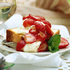 Lemon Pound Cake with Mint Berries and Cream