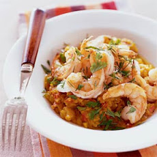 Golden Squash with Sautéed shrimp